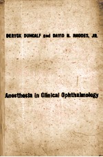 ANESTHERSIA IN CLINICAL OPHTHALMOLOGY