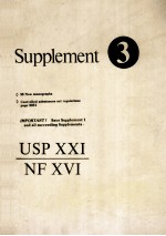 THIRD SUPPLEMENT TO USP XXI AND TO NF XVI