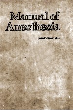 MANUAL OF ANESTHESIA