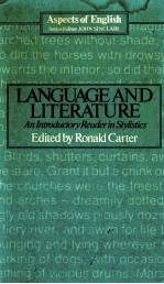 LANGUAGE AND LITERATURE AN INTRODUCTORY READER IN STYLISTICS