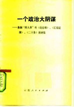 一个政治大阴谋  推翻“四人帮”对《论总纲》、《汇报提纲》、《二十条》的诬陷