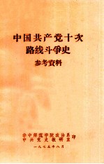 中国共产党十次路线斗争史 参考资料