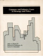 COMPANY AND INDUSTRY CASES IN STRATEGY AND POLICY