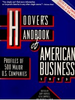 HOOVER'S ANDBOOK OF AMERICAN BUSINES 1993 EDITION