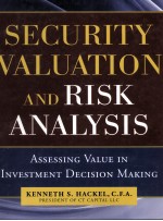 SECURITY VALUATION AND RISK ANALYSIS