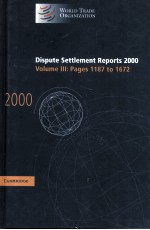 DISPUTE SETTLEMENT REPORTS 2000 VOLUME 3