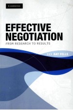 EFFECTIVE NEGOTIATION:FROM RESEARCH TO RESULTS