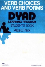 VERB CHOICES AND VERB FORMS DYAD LEARNING PROGRAM TUTOR'S BOOK