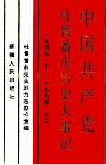 中国共产党吐鲁番市历史大事记 1949·10-1994·12