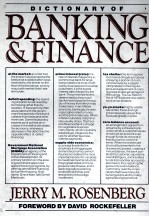 Dictionary of banking and finance