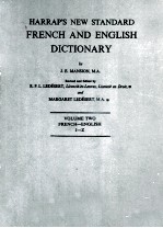 HARRAP'S NEW STANDARD FRENCH AND ENGLISH DICTIONARY J-Z