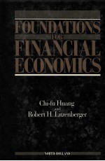 FOUNDATIONS FOR FINANCIAL ECONOMICS