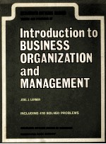 INTRODUCTION TO BUSINESS ORGANIZATION AND MANAGEMENT