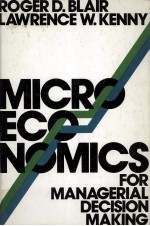 MICROECONOMICS FOR MANGERIAL DECISION MAKING