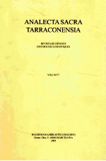 ANALECTA SACRA TARRACONENSIA VOLUM 77 2004