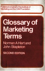 GLOSSARY OF MARKETING TERMS