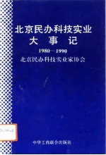 北京民办科技实业大事记 1980-1990