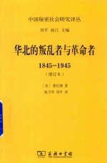 中国秘密社会研究译丛 华北的叛乱者与革命者 1845-1945 增订本