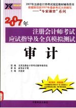 2007年注册会计师考试应试指导及全真模拟测试 审计