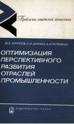 ОПТИМИЗАЦИЯ ПЕРСПЕКТИВНОГО РАЗВИТИЯ ОТРАСЛЕЙ ПРОМЫШЛЕННОСТИ