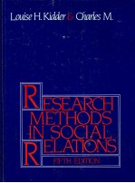 RESEARCH METHODS IN SOCIAL RELATIONS FIFTH EDITION