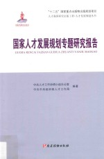 人才强国研究出版工程  人才发展规划丛书  国家人才发展规划专题研究报告