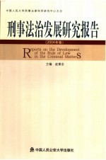 刑事法治发展研究报告 2004年卷