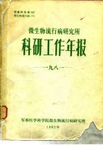 微生物流行病研究所 科研工作年报 1981