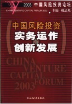 中国风险投资实务运作与创新发展  2003中国风险投资论坛