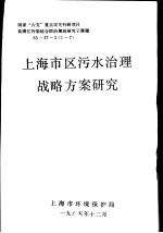 上海市区污水治理战略方案研究