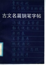 古文名篇钢笔字帖