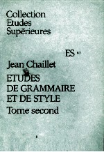 TYDES DE GRAMMAIRE ET DE STYLE