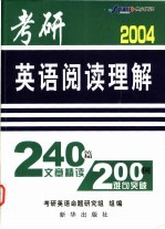 考研英语阅读理解240篇 2004