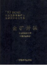 金矿开采 '93ISGMT北京国际黄金矿山技术研讨会论文集