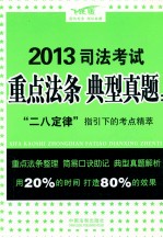 2013司法考试重点法条·典型真题  “二八”定律指引下的考点精萃  飞跃版