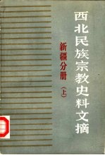 西北民族宗教史料文摘 新疆分册 上