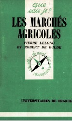 LES MARCHéS AGRICOLES