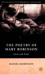 THE POETRY OF MARY ROBINSON FORM AND FAME