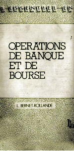 OPERATIONS DE BANQUE ET DE BOURSE