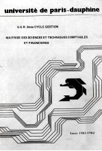 U.E.R. 3èME CYCLE GESTION MAITRISE DES SCIENCES ET TECHNIQUES COMPTABLES ET FINANCIERES