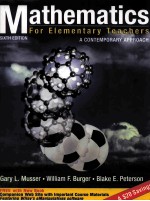 MATHEMATICS FOR ELEMENTARY TEACHERS:A CONTEMPORARY APPROACH SIXTH EDITION