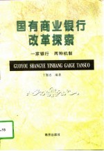 国有商业银行改革探索 一家银行 两种机制