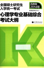 考研大纲2014年全国硕士研究生入学统一考试心理学专业基础综合考试大纲