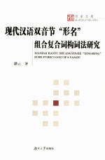 现代汉语双音节“形名”组合复合词构词词法研究