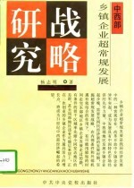 中西部乡镇企业超常规发展战略研究