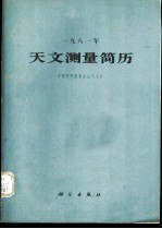 1981年天文测量简历