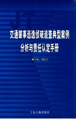 交通肇事逃逸侦破追查典型案例分析与责任认定手册  第4卷