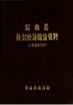 房山县社会经济统计资料 1983年度