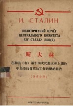 斯大林在联共 布 第十四次代表大会上关于中央委员会政治工作的总结报告