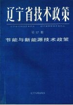 辽宁省技术政策 第17册 节能与新能源技术政策